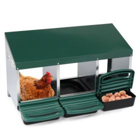 3-compartment Chicken Feeding Trough (Option: Green)