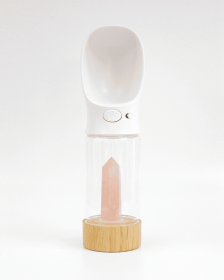 Urban Oasis - Crystal Infused Pet Water Bottle (Crystal: Rose Quartz)